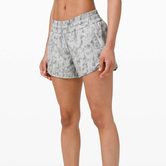 lululemon athletica Pants - Lululemon Tracker Short 4” - City Breeze Alpine White Multi | Size 4